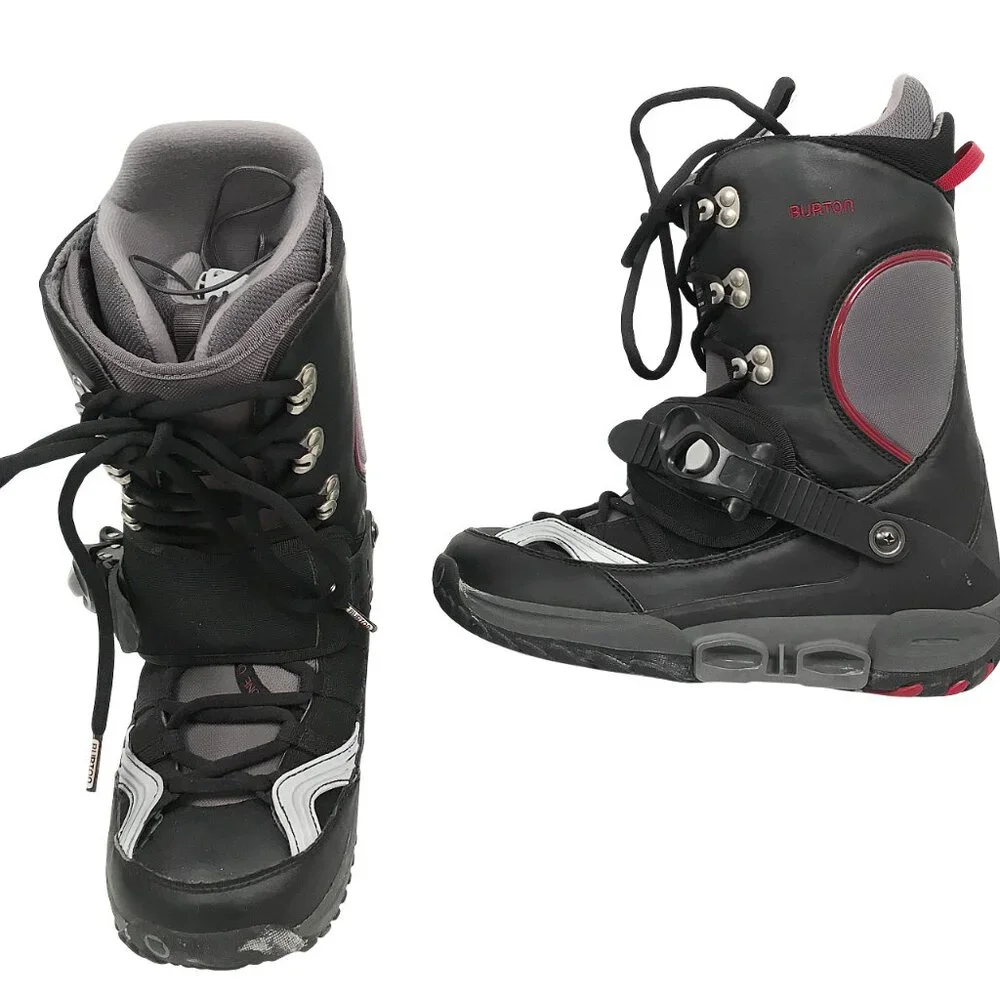 BRAND NEW BURTON FILAMENT SI STEP IN SNOWBOARD BOOTS! SIZE 8 GRAY & BLACK
